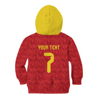 Custom Belgium Football Kid Hoodie Fiery Devil Motif