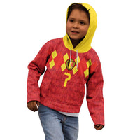 Custom Belgium Football Kid Hoodie Fiery Devil Motif