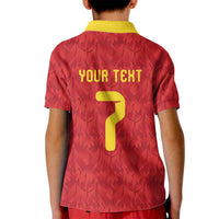 Custom Belgium Football Kid Polo Shirt Fiery Devil Motif