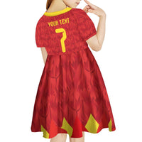Custom Belgium Football Kid Short Sleeve Dress Fiery Devil Motif