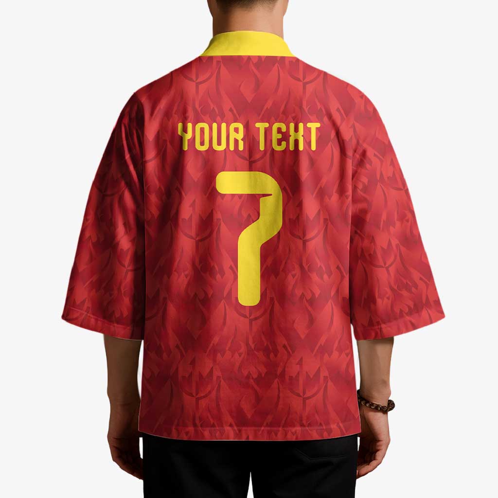 Custom Belgium Football Kimono Fiery Devil Motif