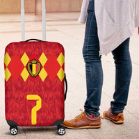 Custom Belgium Football Luggage Cover Fiery Devil Motif