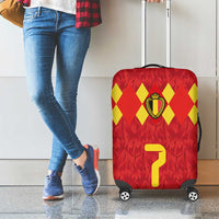 Custom Belgium Football Luggage Cover Fiery Devil Motif