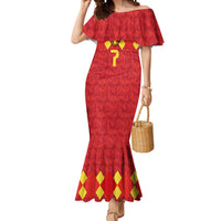 Custom Belgium Football Mermaid Dress Fiery Devil Motif