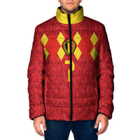 Custom Belgium Football Padded Jacket Fiery Devil Motif