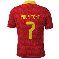 Custom Belgium Football Polo Shirt Fiery Devil Motif