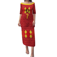 Custom Belgium Football Puletasi Fiery Devil Motif