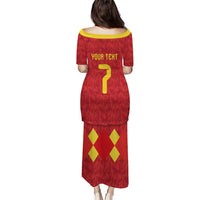 Custom Belgium Football Puletasi Fiery Devil Motif