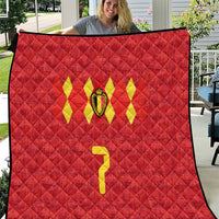 Custom Belgium Football Quilt Fiery Devil Motif
