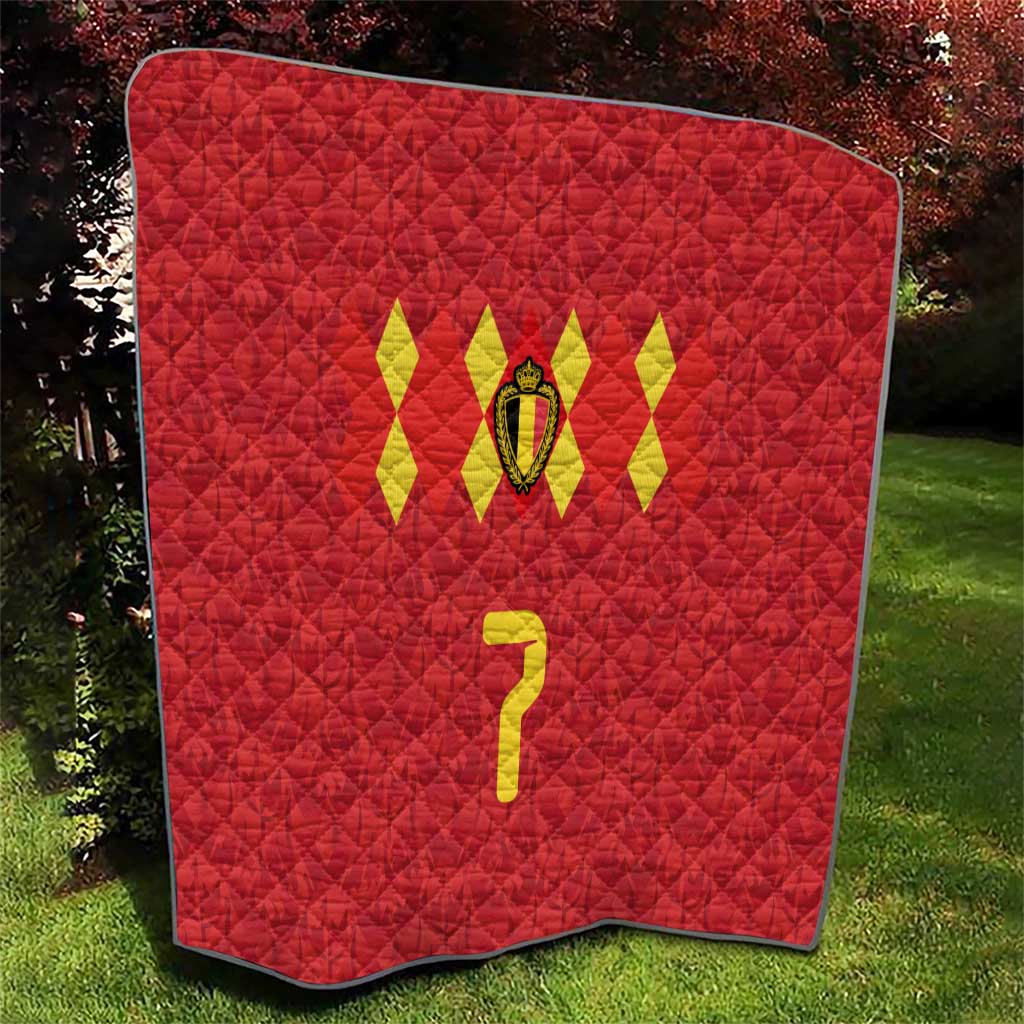 Custom Belgium Football Quilt Fiery Devil Motif