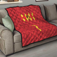 Custom Belgium Football Quilt Fiery Devil Motif