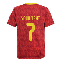 Custom Belgium Football Rugby Jersey Fiery Devil Motif