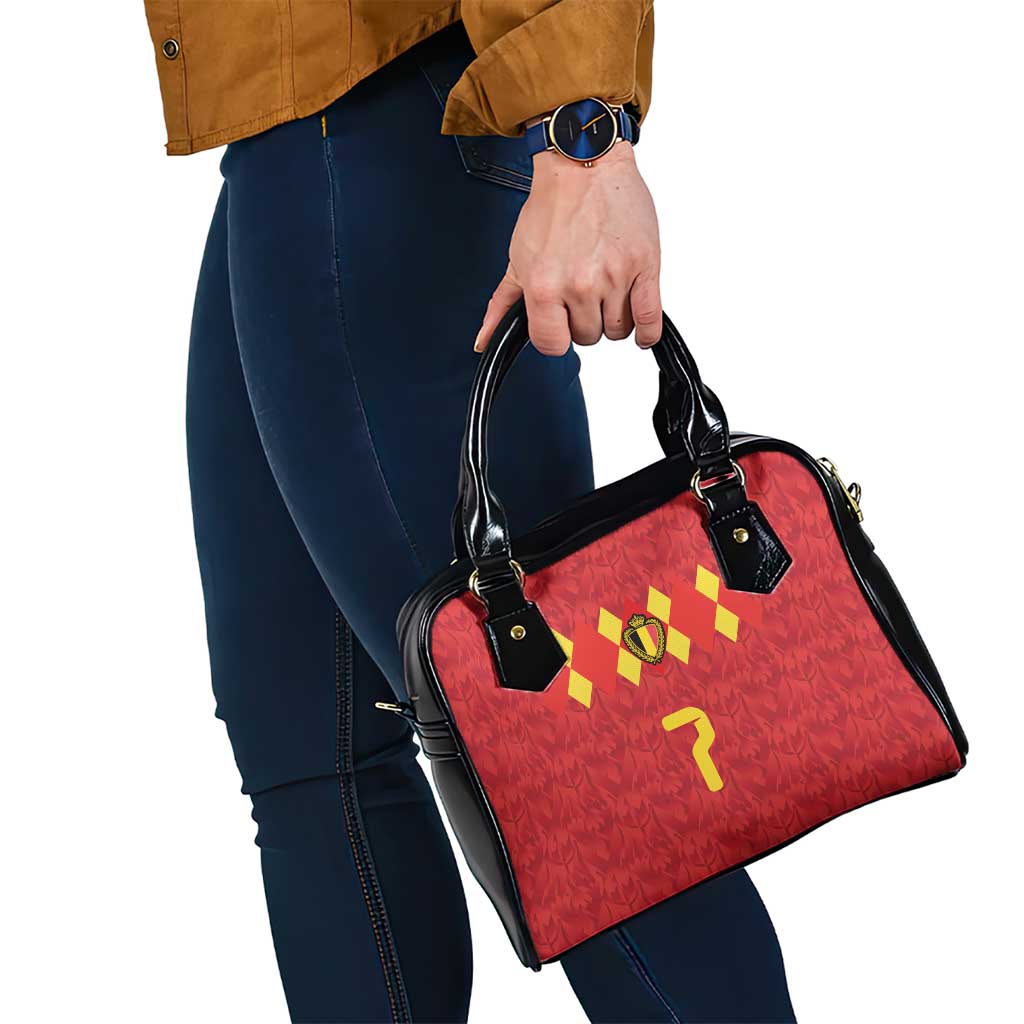 Custom Belgium Football Shoulder Handbag Fiery Devil Motif