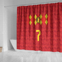 Custom Belgium Football Shower Curtain Fiery Devil Motif