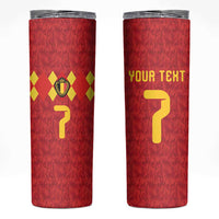 Custom Belgium Football Skinny Tumbler Fiery Devil Motif