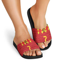 Custom Belgium Football Slide Sandals Fiery Devil Motif