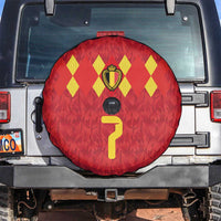 Custom Belgium Football Spare Tire Cover Fiery Devil Motif