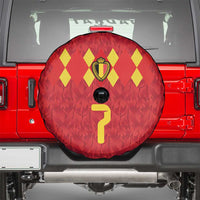 Custom Belgium Football Spare Tire Cover Fiery Devil Motif