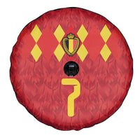 Custom Belgium Football Spare Tire Cover Fiery Devil Motif
