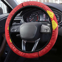 Belgium Football Steering Wheel Cover Fiery Devil Motif
