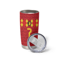 Custom Belgium Football Tumbler Cup Fiery Devil Motif