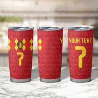 Custom Belgium Football Tumbler Cup Fiery Devil Motif