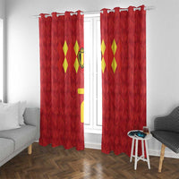 Custom Belgium Football Window Curtain Fiery Devil Motif