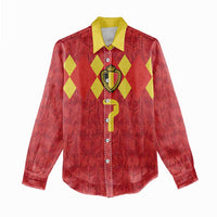 Custom Belgium Football Women Casual Shirt Fiery Devil Motif