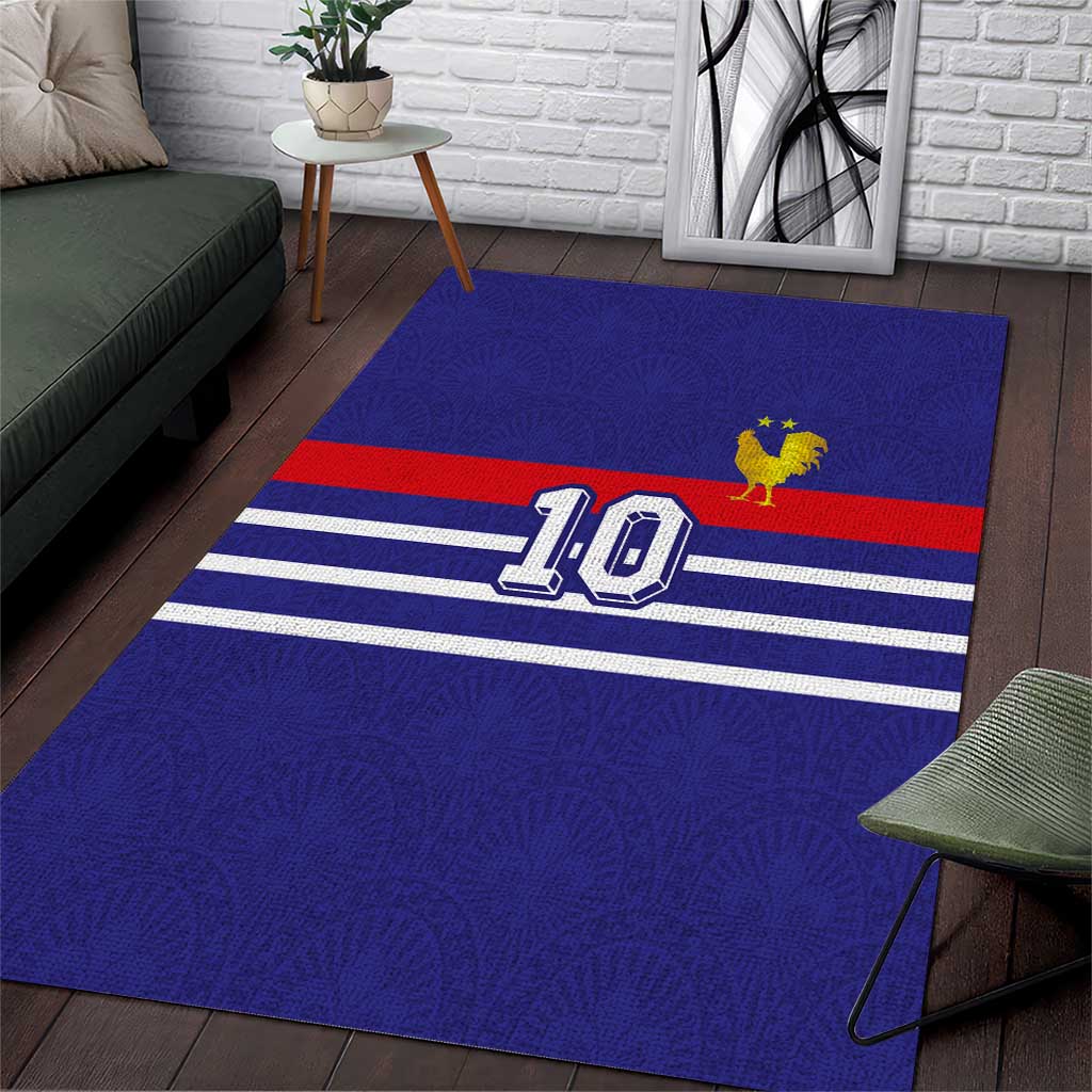Custom French Football Area Rug France 98 Retro Style