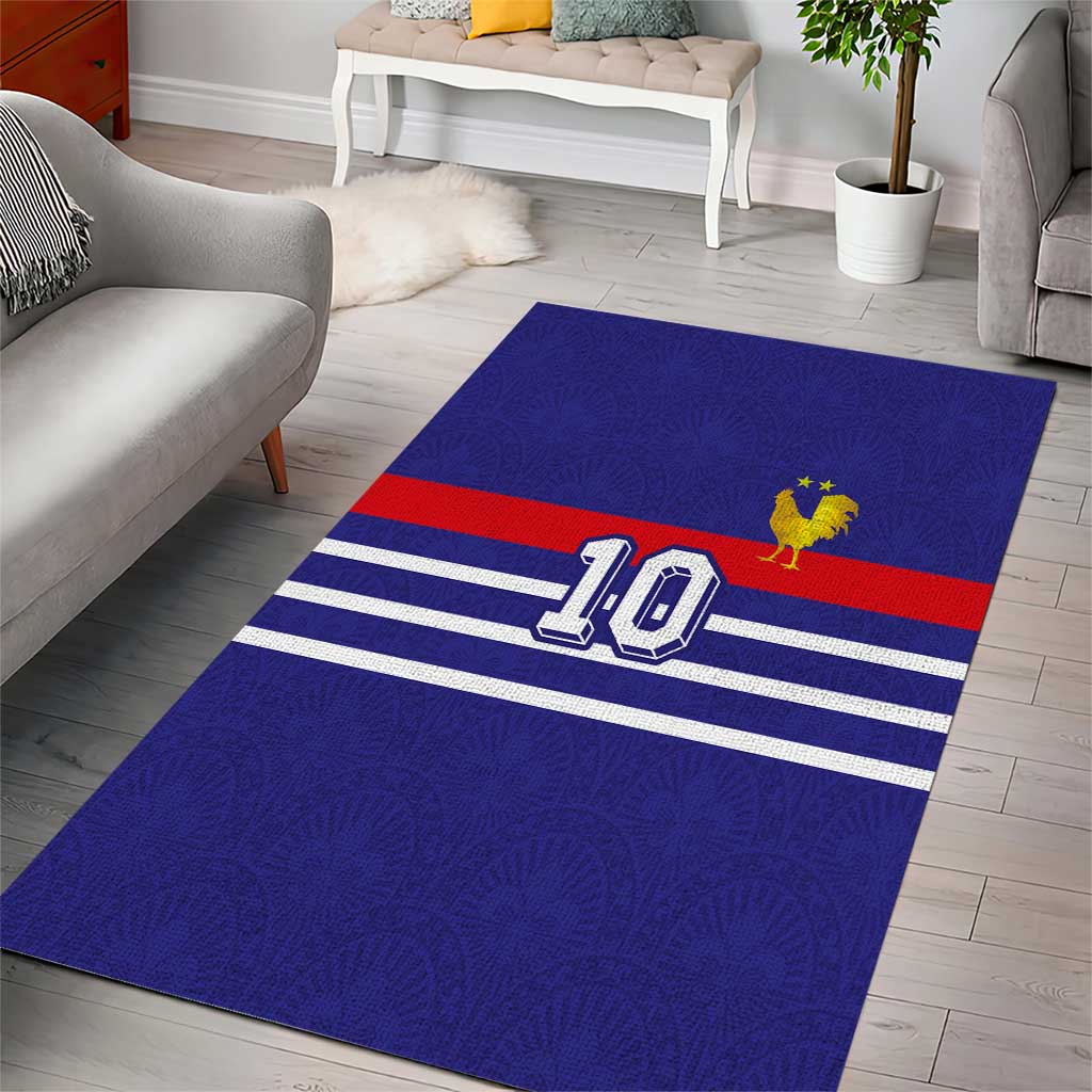 Custom French Football Area Rug France 98 Retro Style