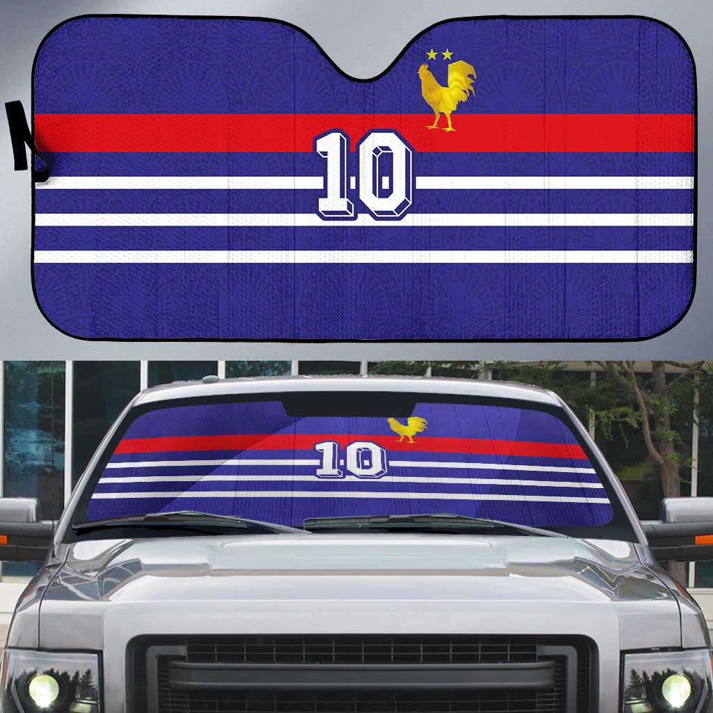 Custom French Football Auto Sun Shade France 98 Retro Style