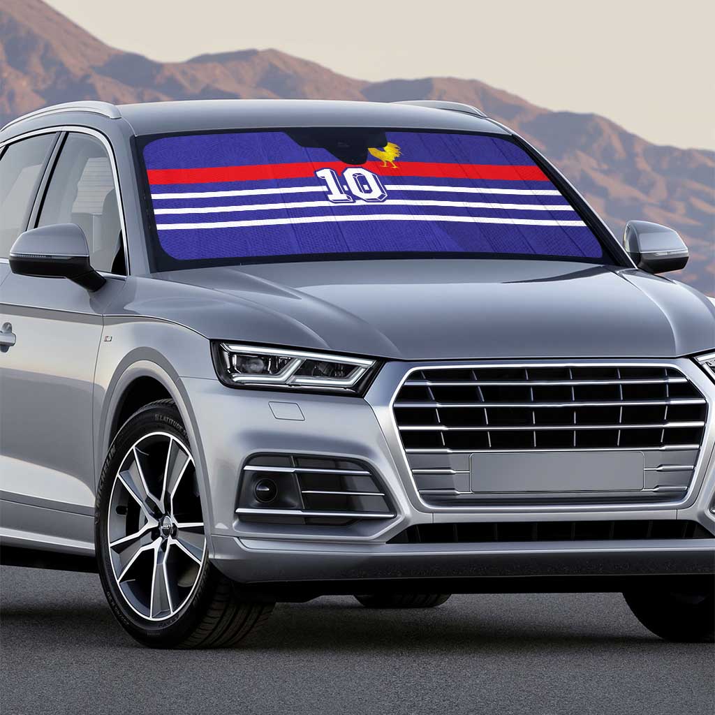 Custom French Football Auto Sun Shade France 98 Retro Style
