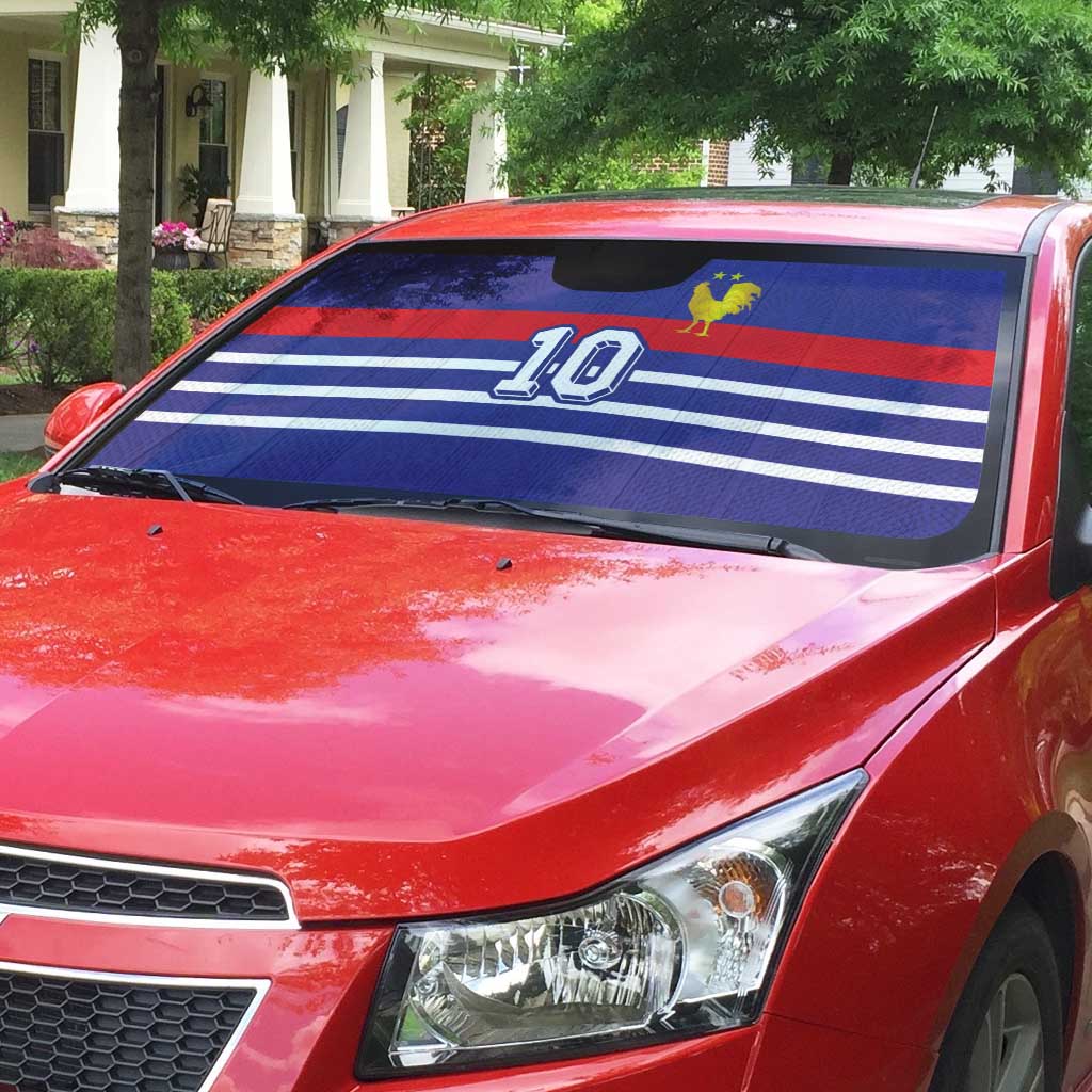 Custom French Football Auto Sun Shade France 98 Retro Style