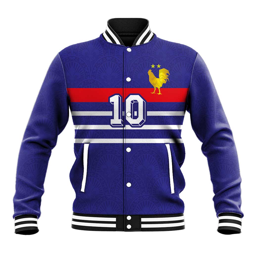 Custom French Football Baseball Jacket France 98 Retro Style