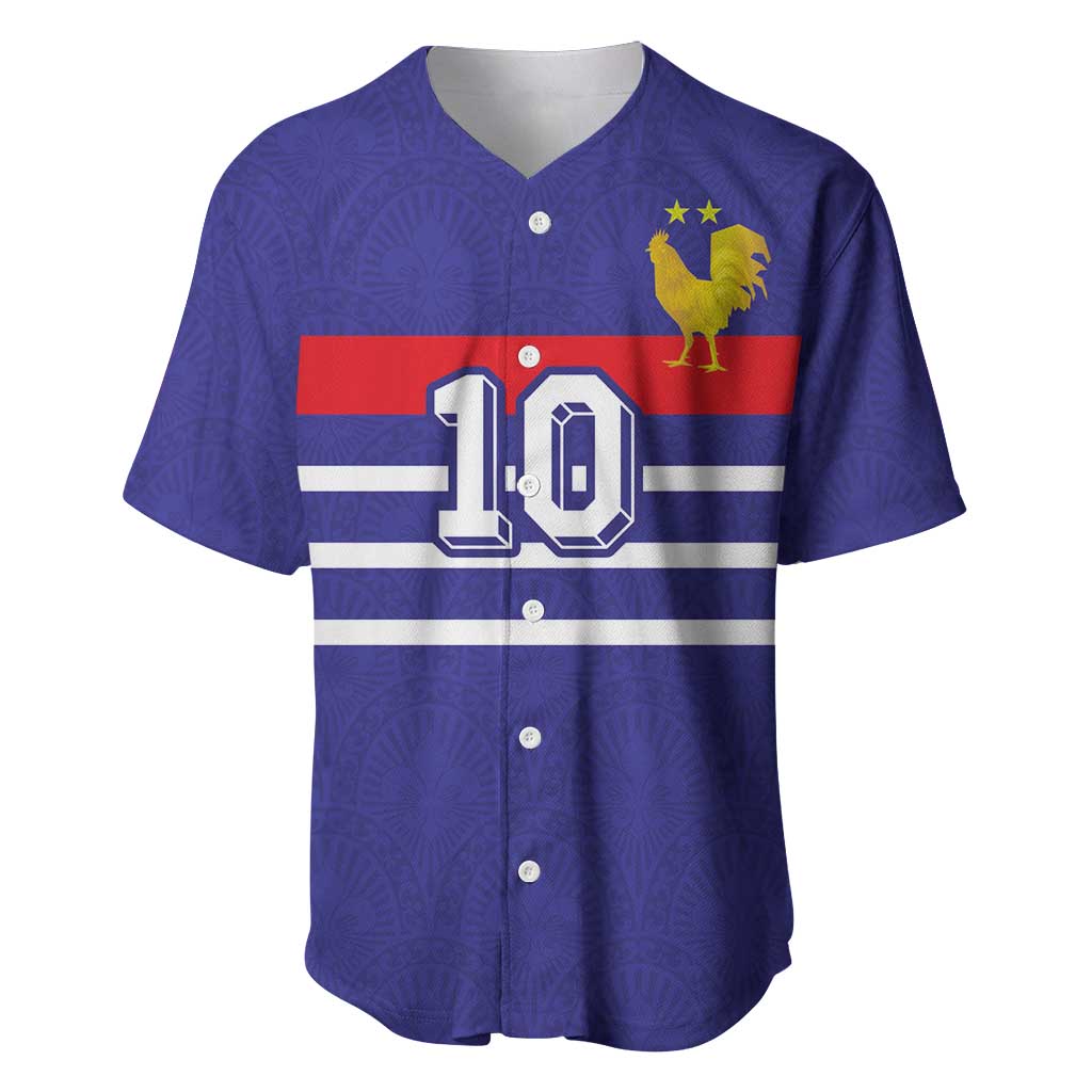 Custom French Football Baseball Jersey France 98 Retro Style
