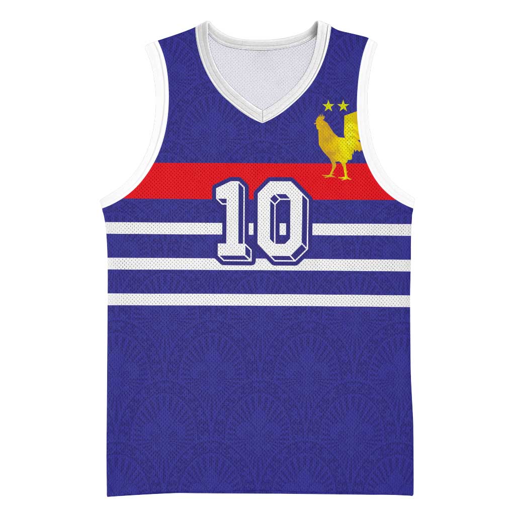 Custom French Football Basketball Jersey France 98 Retro Style