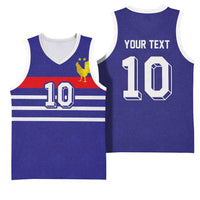 Custom French Football Basketball Jersey France 98 Retro Style