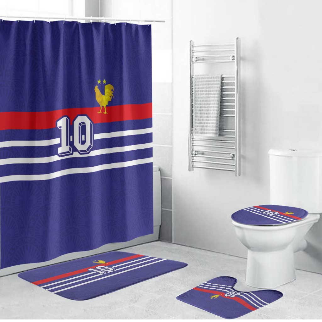 Custom French Football Bathroom Set France 98 Retro Style