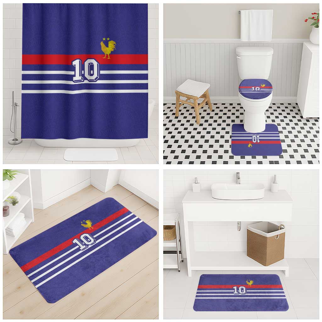 Custom French Football Bathroom Set France 98 Retro Style
