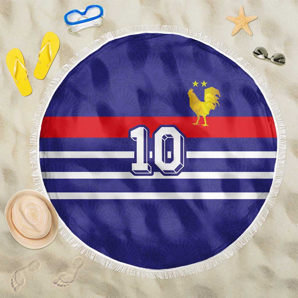 Custom French Football Beach Blanket France 98 Retro Style
