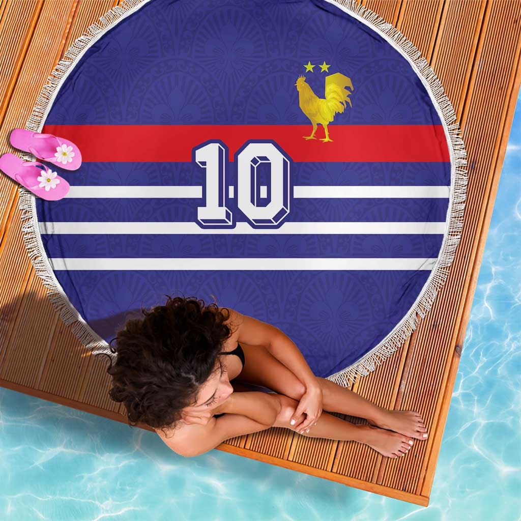 Custom French Football Beach Blanket France 98 Retro Style