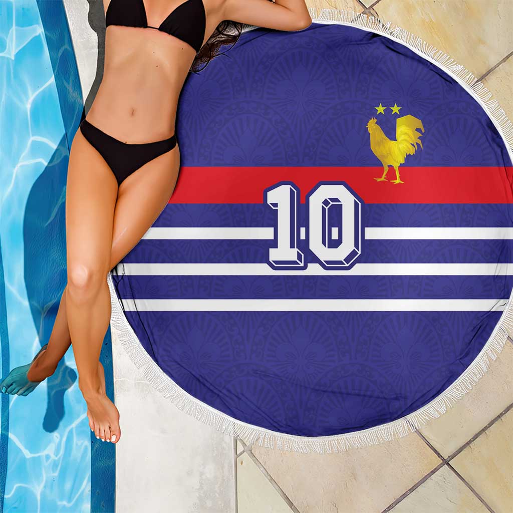 Custom French Football Beach Blanket France 98 Retro Style