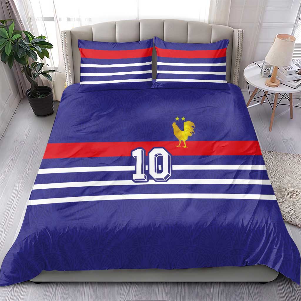Custom French Football Bedding Set France 98 Retro Style