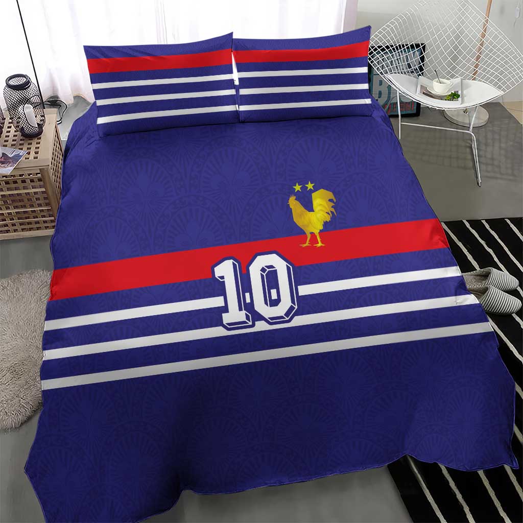 Custom French Football Bedding Set France 98 Retro Style