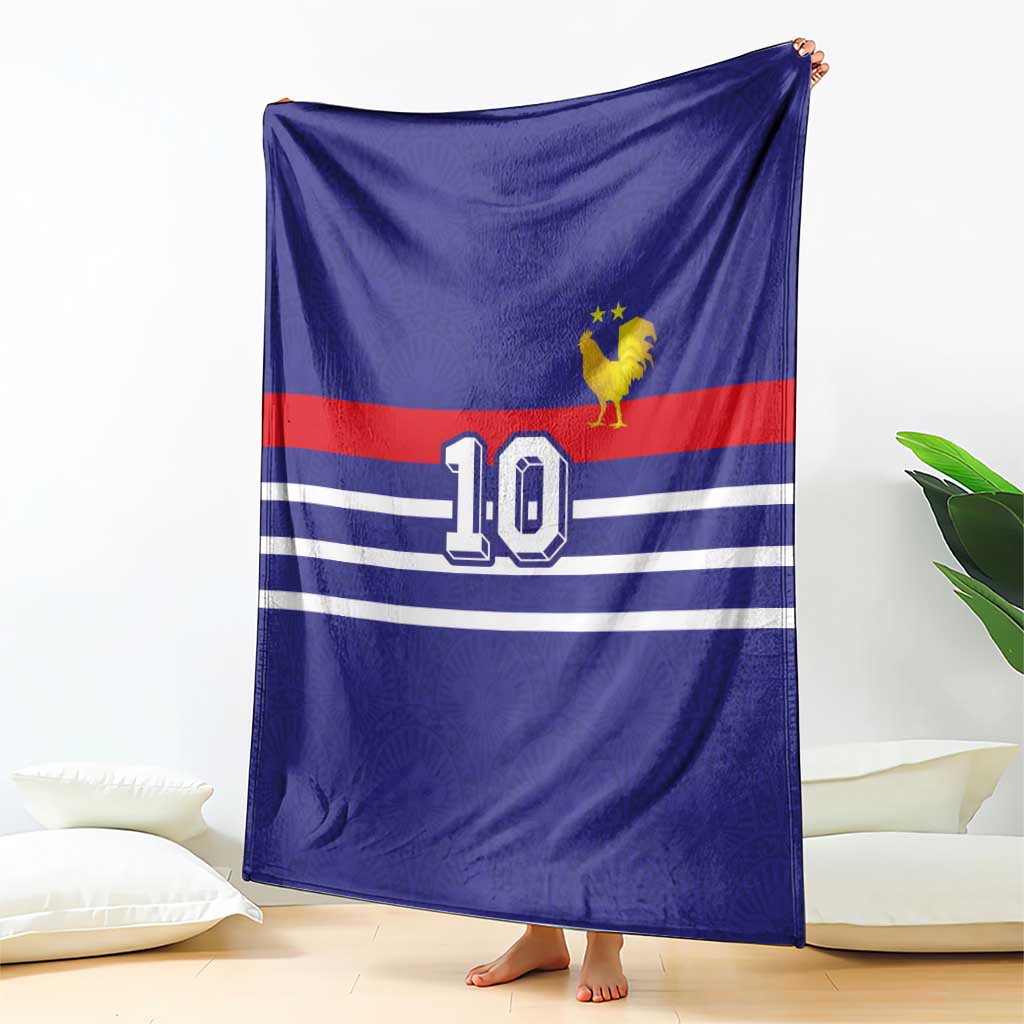 Custom French Football Blanket France 98 Retro Style