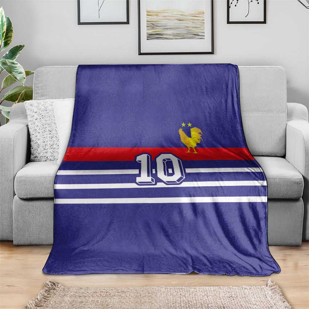 Custom French Football Blanket France 98 Retro Style