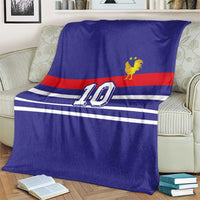 Custom French Football Blanket France 98 Retro Style