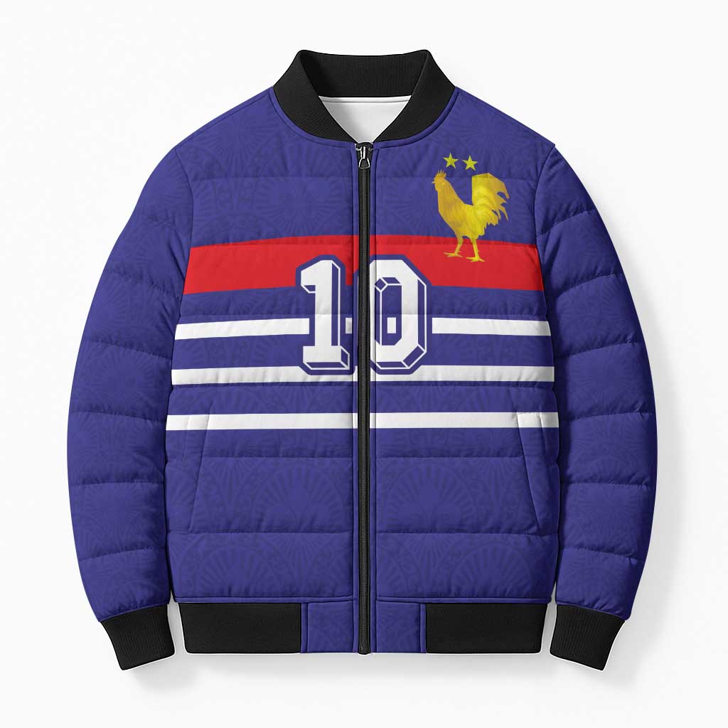 Custom French Football Bomber Puffer Jacket France 98 Retro Style