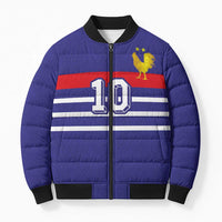 Custom French Football Bomber Puffer Jacket France 98 Retro Style