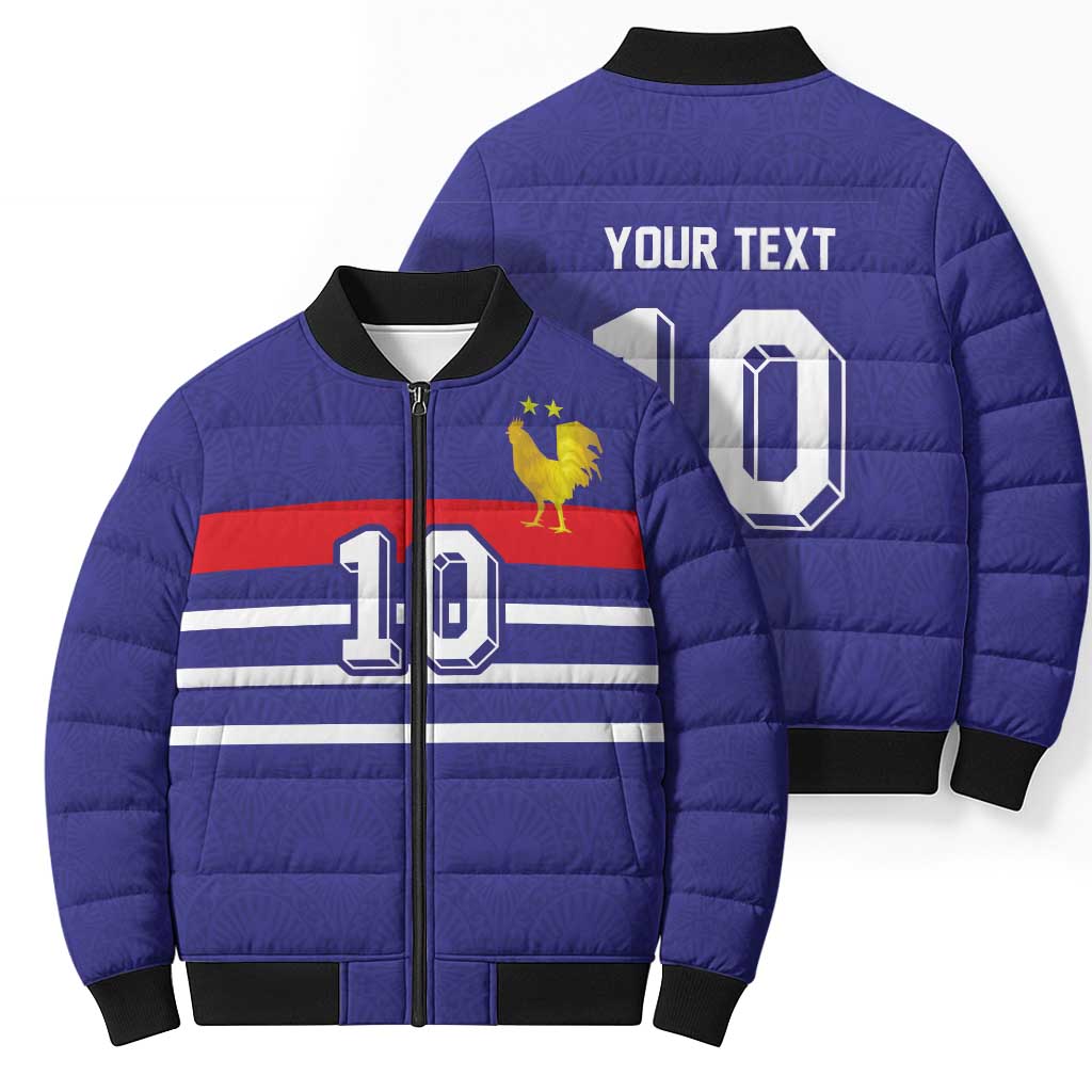 Custom French Football Bomber Puffer Jacket France 98 Retro Style